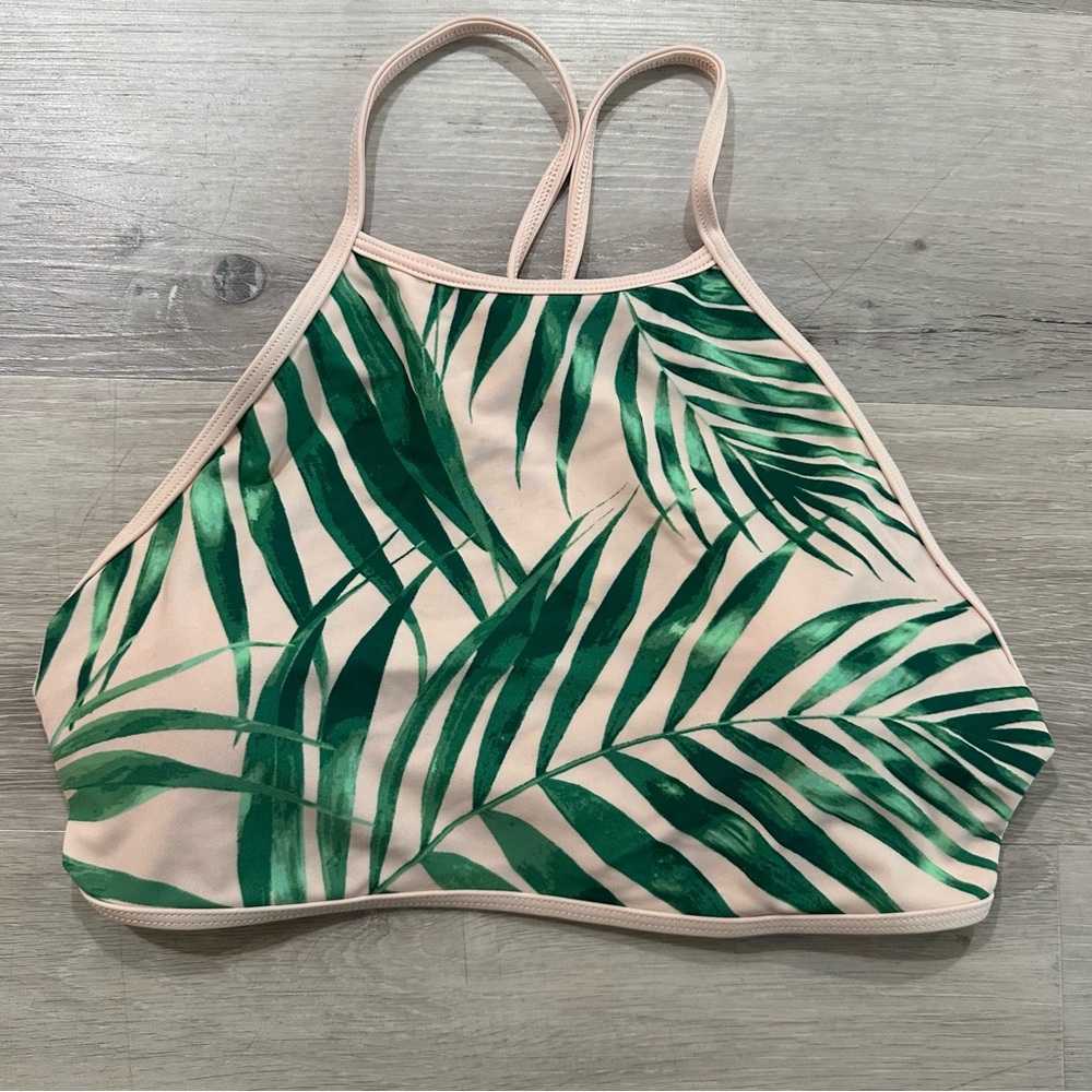 Aerie Printed High Neck Bikini Top